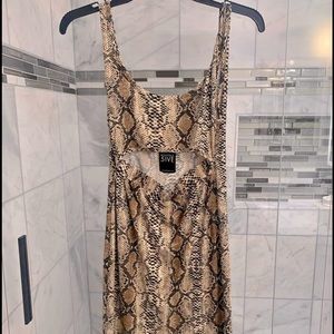 Snake print Body con dress
